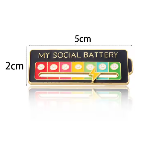 Przypinka Social Battery - VibeMeter