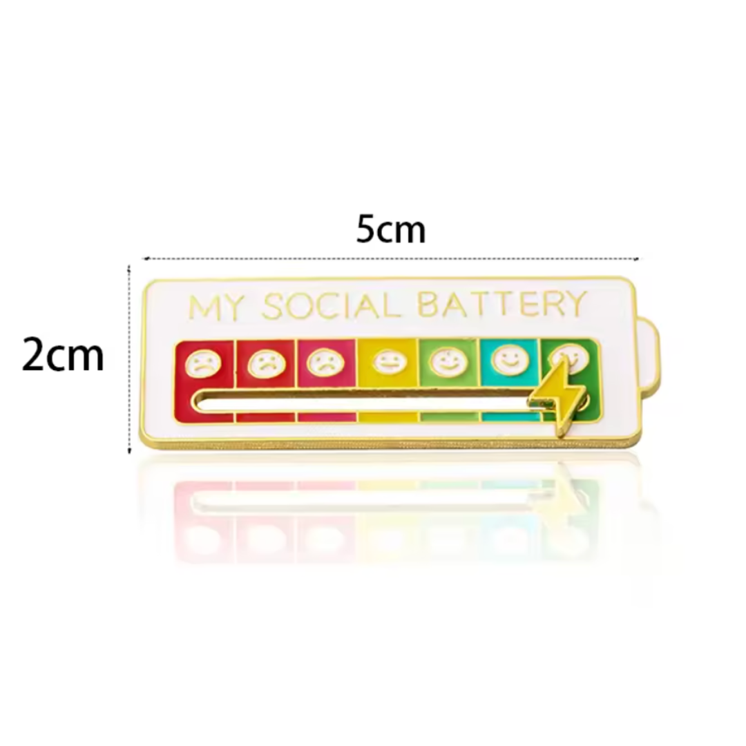 Przypinka Social Battery - VibeMeter