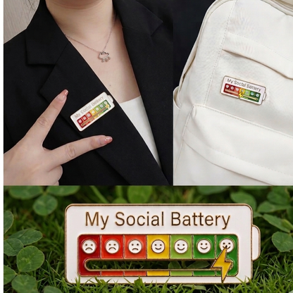 Przypinka Social Battery - VibeMeter
