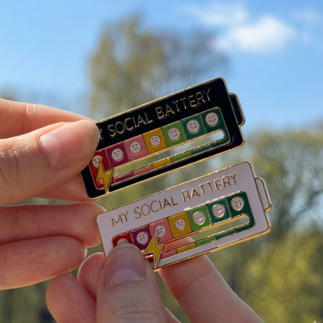 Przypinka Social Battery - VibeMeter
